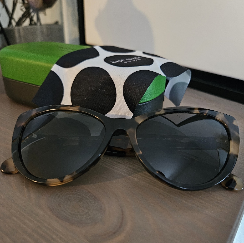 Kate Spade Black Tortoiseshell Oversized Women's Sunglasses